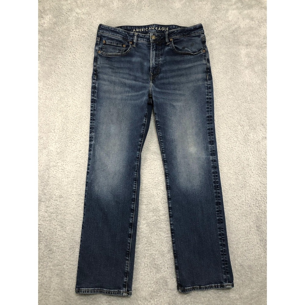 American Eagle Jeans Mens 34x28 (Tag 34x30) Original Bootcut Blue *Flaw